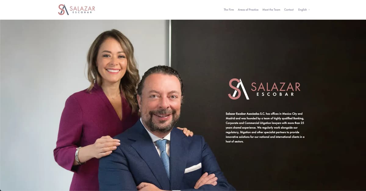 Captura de pantalla del sitio web de SEAS Law